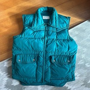 Vintage Green Puff Vest